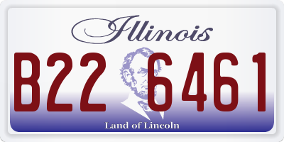 IL license plate B226461