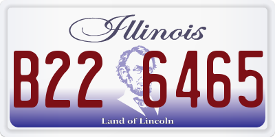 IL license plate B226465