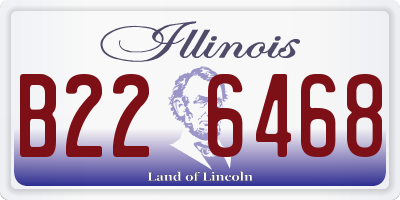 IL license plate B226468