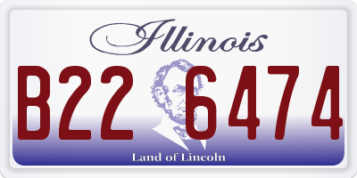 IL license plate B226474