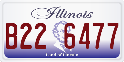 IL license plate B226477