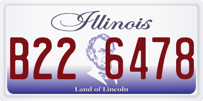 IL license plate B226478