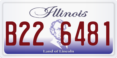 IL license plate B226481