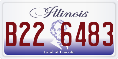 IL license plate B226483