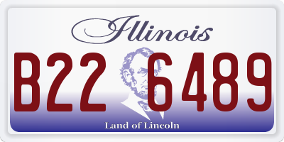IL license plate B226489