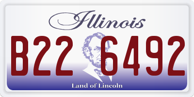 IL license plate B226492
