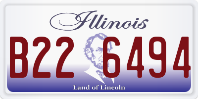 IL license plate B226494