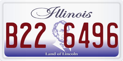 IL license plate B226496