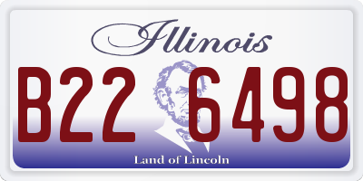 IL license plate B226498