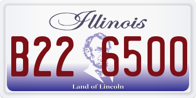 IL license plate B226500