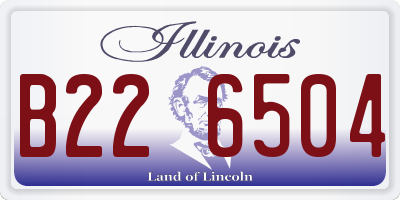 IL license plate B226504