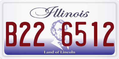 IL license plate B226512