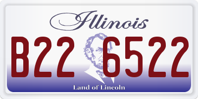 IL license plate B226522
