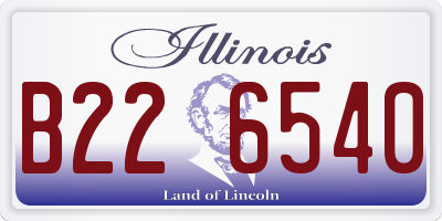 IL license plate B226540