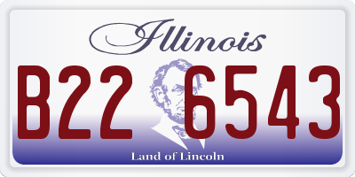 IL license plate B226543
