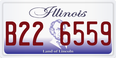 IL license plate B226559