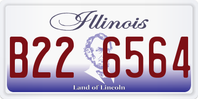 IL license plate B226564