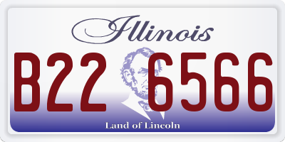 IL license plate B226566