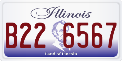 IL license plate B226567