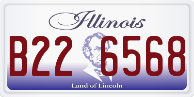IL license plate B226568