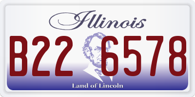IL license plate B226578