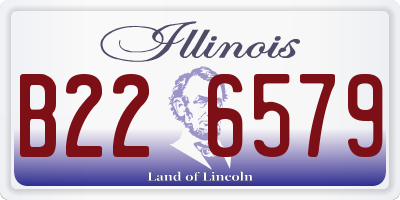 IL license plate B226579