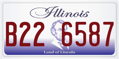 IL license plate B226587