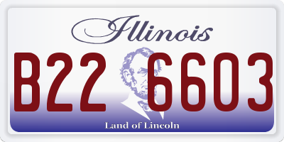 IL license plate B226603