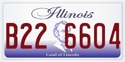 IL license plate B226604