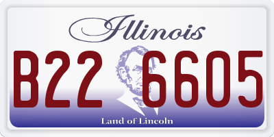 IL license plate B226605