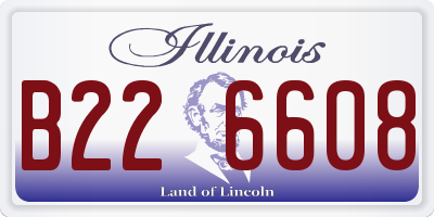 IL license plate B226608