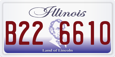 IL license plate B226610
