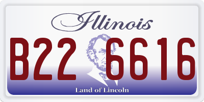 IL license plate B226616