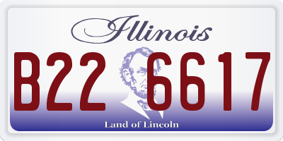 IL license plate B226617