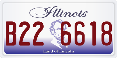 IL license plate B226618