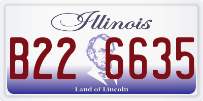 IL license plate B226635