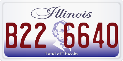 IL license plate B226640