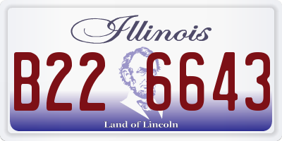 IL license plate B226643