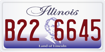 IL license plate B226645
