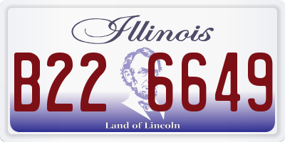 IL license plate B226649
