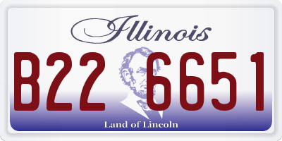 IL license plate B226651