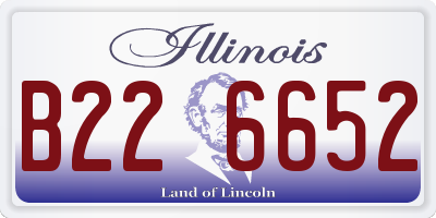 IL license plate B226652