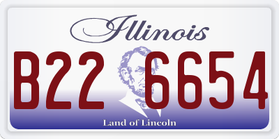 IL license plate B226654