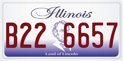 IL license plate B226657