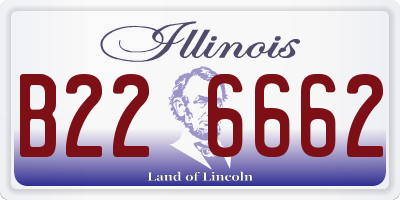 IL license plate B226662