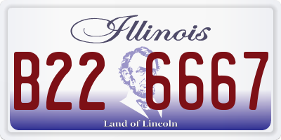 IL license plate B226667