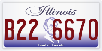 IL license plate B226670