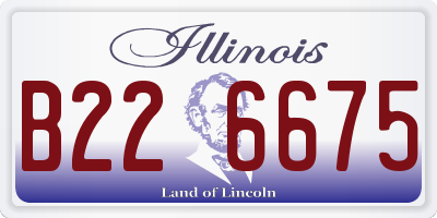 IL license plate B226675