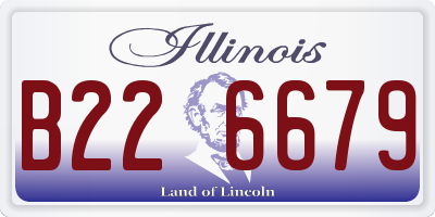 IL license plate B226679