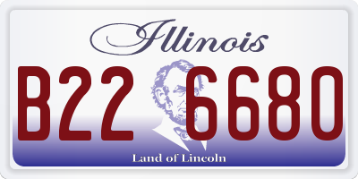 IL license plate B226680